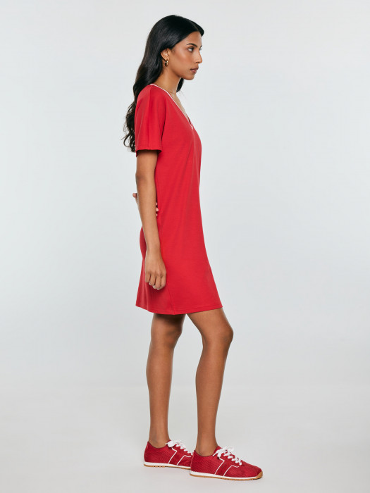 Červené dámske šaty ZORKANA 603